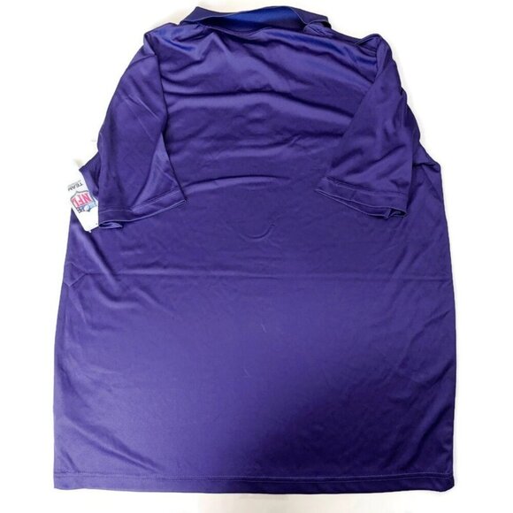 Baltimore Ravens Mens Size L Short Sleeve Golf Polo Shirt Purple Team Apparel - Picture 5 of 7